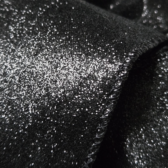 20.5" Solid Black Glitter Christmas Tree Topper Bow Ribbon Decor by Celebrate It - Picture 2 of 6